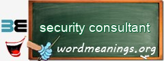 WordMeaning blackboard for security consultant